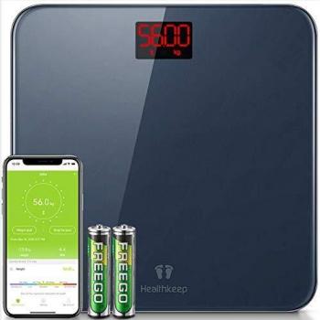 Báscula de Baño Báscula Inteligente Bluetooth Báscula Digital con IMC de Alta Precisión, Monitores de Peso Corporal Maximo 180kg para Andriod