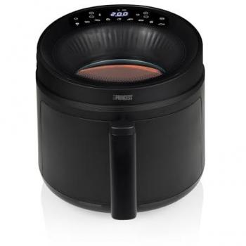 Freidora de Aire Princess Cyclonic Vision 5L, 200°C en 2.4 segundos, Ventana de Control, Piezas Aptas para Lavavajillas, Revestimiento Antiadherente, 8 Programas