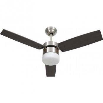 Ventilador de Techo con Luz y Mando 41W Marrón Oscuro