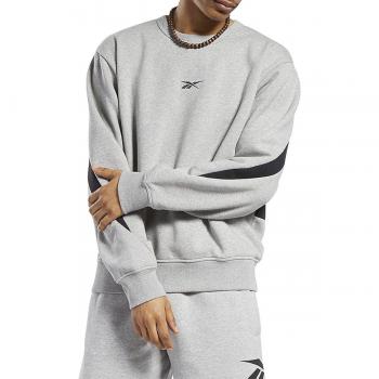Sudadera de Hombre Reebok CL BV Crew Polycotton Gris Talla Mediana