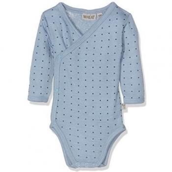 Wheat Wickelbody Langarm Aus Weicher Merinowolle, Body para Bebés, Blau