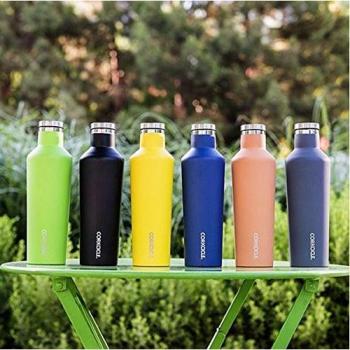 Corkcicle Metallic Botella isotérmica, Acero Inoxidable, Brushed Steel, 74 cl
