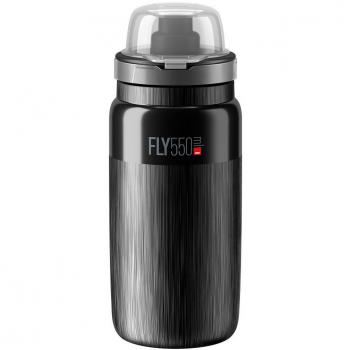 Bidón Elite Fly MTB Tex 550 ml Negro/Grey