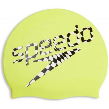 Gorro de natación unisex Speedo Printed Silicone verde negro blanco