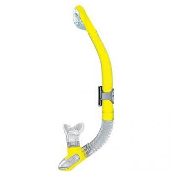 Mares Ergo Dry - Tubo de buceo esnórquel seco con válvula (amarillo)