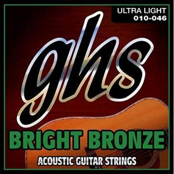 GHS BB10U Ultra Light 80/20 Bright Bronze Acoustic Guitar Strings (010-046)