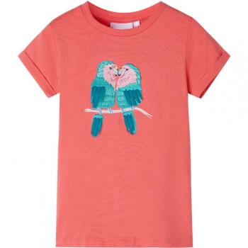 Camiseta infantil color coral 116 vidaXL