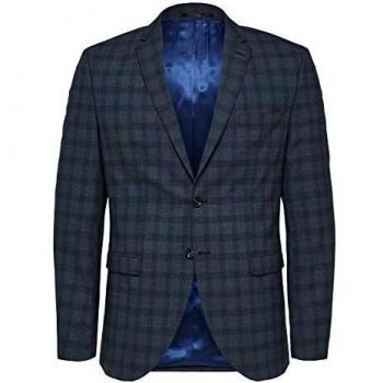 SELECTED HOMME SLHSLIM-MYLOLOGAN Check BLZ B Noos Chaqueta de Traje, Multicolor