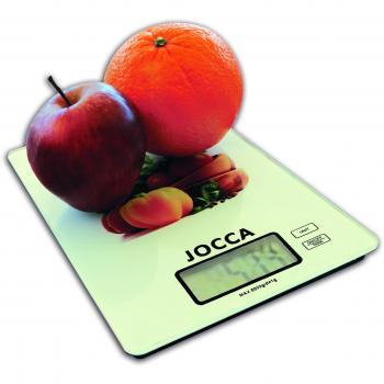 Jocca 7159 Báscula de cocina estampada, Cristal