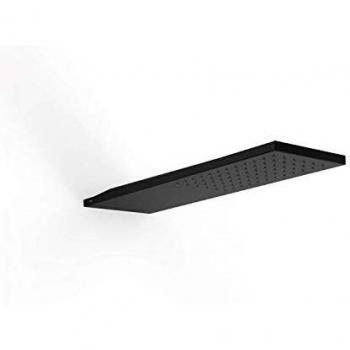 Rociador de Ducha a Pared Anticalcáreo de Acero Inoxidable 160x550 mm Color Negro Mate - TRES 29990303NM