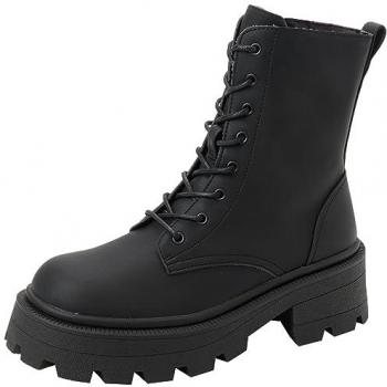 Botas monocromáticas de encaje ONLY Onlbanyu-3 para mujer, color negro, talla 39 EU