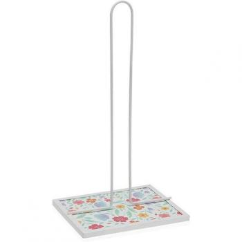 Portarrollo de Papel de Cocina Versa Flandes en Metal y Madera con Diseño Elegante