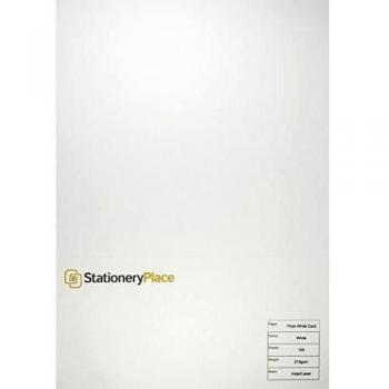 Stationery Place Thick White Card 210GSM A4 X 100 Sheets