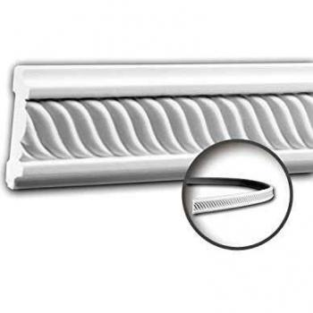 Moldura Decorativa Flexible de Estuco Neoimperio Blanca 2 m - Profhome 151324F