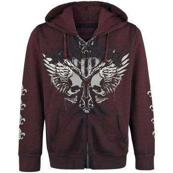 Rock Rebel by EMP Mask of Sanity Sudadera Capucha con Cremallera Burdeos 4XL