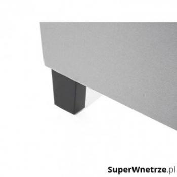 Cama matrimonial Beliani en tejido gris claro 160x200 cm con somier abotonado La Rochelle