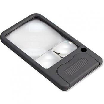 Carson Lupa de Bolsillo con Luz Led y Aumentos de 2.5x, 4.5x y 6x