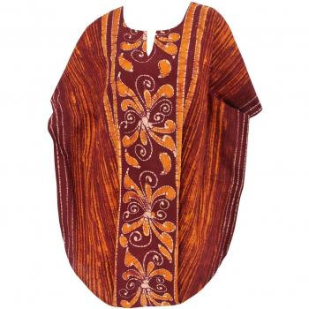 v mujeres para cubrir la piel del cuello del beachwear de las mujeres del vestido del traje de baño del batwing mangas batik 100% kaftan del algodón más el tamaño maxi damas de honor
