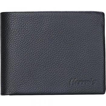 harrm de Mans Mano Piel Bifold Cartera, piel italiana