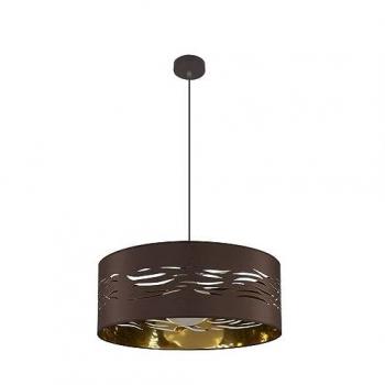 Lámpara Colgante Niebla 1xE27 Marrón/Oro con Diseño Nublado y Acabado Cromo/Zinc
