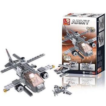Building Blocks Aircraft Carrier Series Attack Helicopter 3-in-1