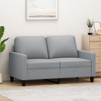 vidaXL Light Gray 2-Seater Fabric Sofa 47.2