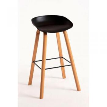 Taburete de Cocina Tolbi - Negro, Altura Ajustable y Diseño Moderno