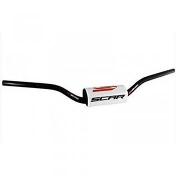 Guidon Ø28,6Mm Scar O² Stewart/Villopoto Noir/Mousse Noir Sans Barre