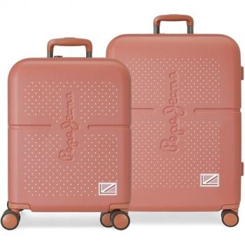 Juego de maletas Pepe Jeans Laila terracota rígidas 55-70cm