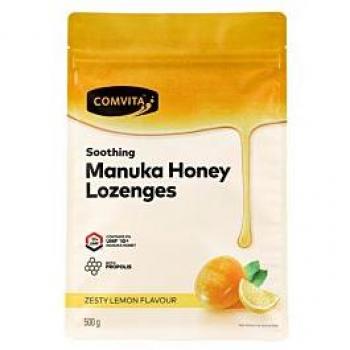 COMVITA Soothing Manuka Honey Lozenges 500g - Zesty Lemon Flavour