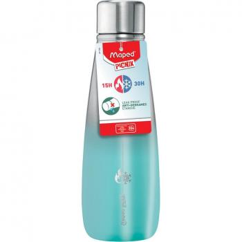 BOTELLA ISOTÉRMICA MAPED PICNIK 500ml INOX/TURQUESA