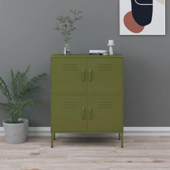 vidaXL Storage Cabinet Olive Green 80x35x101.5 cm Steel
