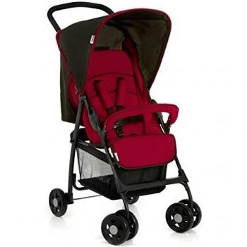 Hauck Sport Silla de paseo ligera y practica para bebes de 0 meses hasta 15 kg, sistema de arnés de 5 puntos, respaldo reclinable, plegable, Rojo