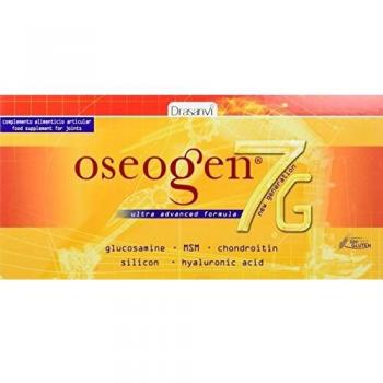 Oseogen 7G 20 viales x 10 ml - Glucosamina, Condroitina, MSM, Ácido Hialurónico y Silicio Drasanvi