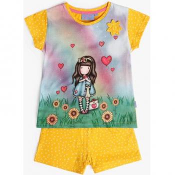 Pijama de niña corto Santoro Be Kind to Yourself amarillo