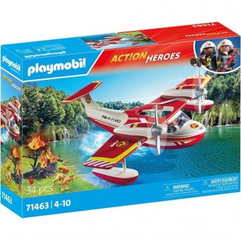 Hidroavión de Bomberos PLAYMOBIL - Misión heroica de rescate con bombero incluido