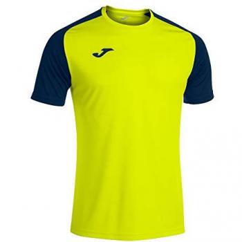 Joma Academy IV Men's Short Sleeve T-Shirt Fluorescent Yellow Navy