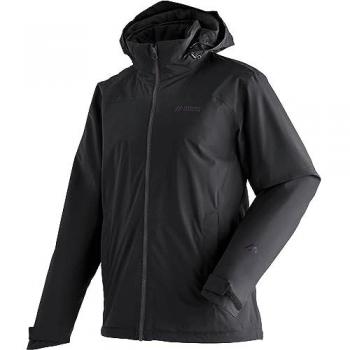 MAIER Men's Metor Thermic Hoodie Jacket - Black, Size 58, Breathable and Waterproof Insulated Rain Jacket
