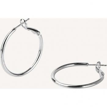 Vidal & Vidal Pendientes de Aro Essentials R1585B Chapados en Plata, 30x2mm para Mujer