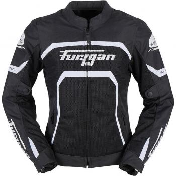 Chaqueta de moto mujer Furygan Mystic Evo Vented Negra/Blanca
