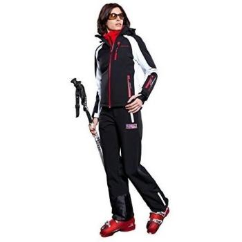 Nebulus Q653 Platinum Rockshell - Chaqueta de esquí para mujer negro negro y blanco Talla:medium