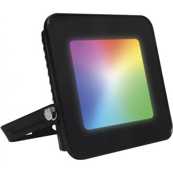 Muvit iO Foco Proyector Externo Inalámbrico Mesh RGB+CCT 1600lm 20W 30000h con Pico para Tierra y Compatibilidad con Asistentes de Voz