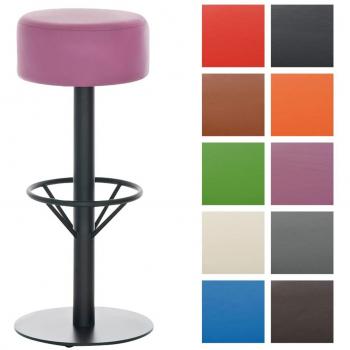 CLP Taburete de bar en metal-negro PISA B85, redondo lila