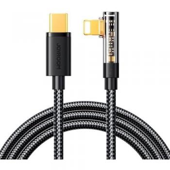 Cable de carga rápida Joyroom S-CL020A6 20W Type-C a Lightning con ángulo recto 1.2m - Negro
