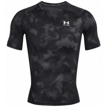 Camiseta de manga corta Under Armour Hg Armour Printed para hombre, color negro, talla 2XL