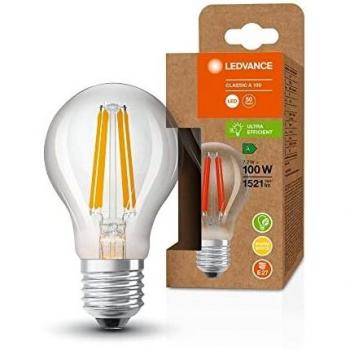 Bombilla LED E27 7,2W 3000K (equivalente a 100W) Filamento Ahorro Energético 1521lm
