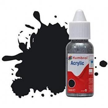 Humbrol DB0021 Acrylic Paint No 21 Black - Gloss