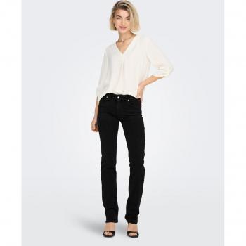 Pantalón vaquero recto Only Alicia negro para mujer