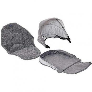 Chicco Urban Color Pack - Set de accesorios: capota + cubrepiernas + kit confort, color gris vaquero