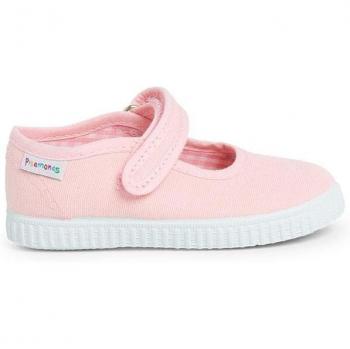 Merceditas de niña con cinta adhesiva y suela tipo zapatillas